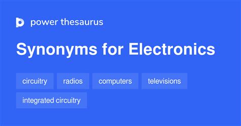 synonyms for electronics|ELECTRONICS Synonyms: 6 Similar W.